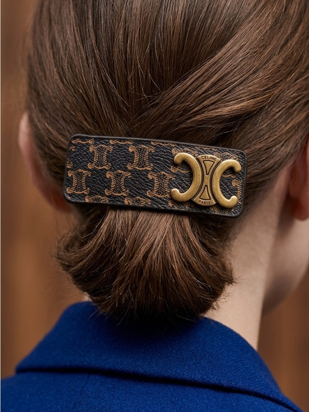 CELINE Triomphe Hair Barrette